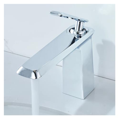 Mitigeur de lavabo court eau chaude et froide à commande fluide unique