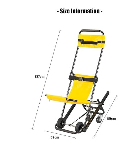 Camilla plegable, silla portátil de rescate de emergencia de aleación de aluminio para evacuación médica, operación de una persona, ideal para uso hospitalario y doméstico