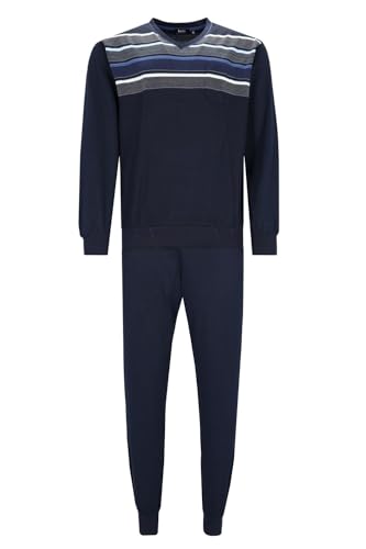 Mens Cuffed Pyjamas Climate Comfort Navy 503
