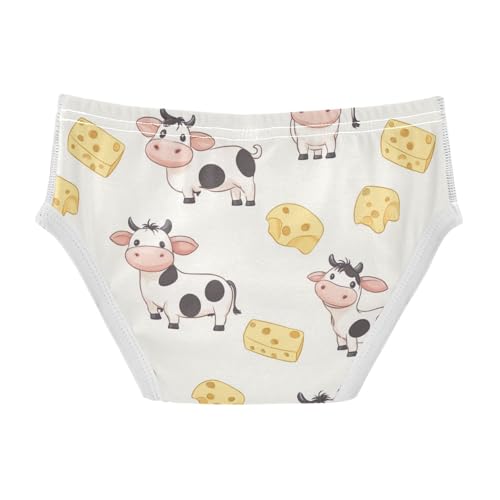 Wusikd Cow Cheese Boys' Underwear Cotton Cute Boys Briefs Soft Toddler Underwear 2T2