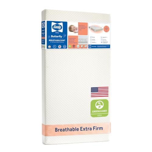 Sealy Baby Infant & Toddler Crib Mattress - Butterfly Knit...