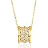 Vxddy Collar para Mujer Rueda del Amor Colgante Collares 18K Oro Chapado Plata de Ley Joyería