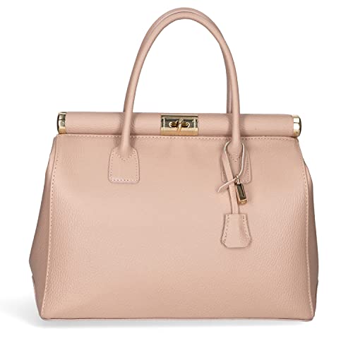 Chicca Borse Borsa Donna a Mano Pelle con Tracolla Bauletto