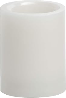 3" x 4" White LED Pillar Candle, 12 Pack
