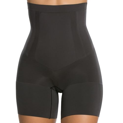 SPANX SPANXsculpt OnCore High-Waisted Mid-Thigh Short - Powerful Sculpting Shapwear for Women - Level 4 Compression - Core Control - Very Black - Large - Standard