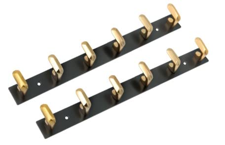 GHAR DWAR Heavy Duty Oval L Stainless Steel Cloth Hanger Suitable for Bathroom Bedroom Kitchen Wall Hooks Rail Hanging Scarf Coat Keys Tie Clothes Towel Door Robe Black Rose Gold (Pack of 2) (B0BK23MW3Y) Amazon Price History, Amazon Price Tracker