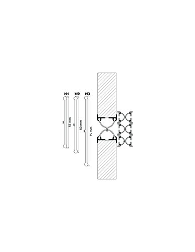 JOINT BATTEMENT POUR PORTE VA ET VIENT - 60MM X 224CM - FRANCE CALFEUTRAGE