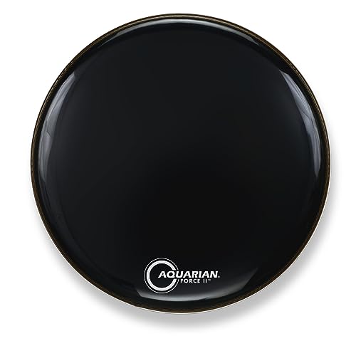 Aquarian Drumheads FFP24BK Full Force Packs 24-inch Bass Drum Head, gloss black