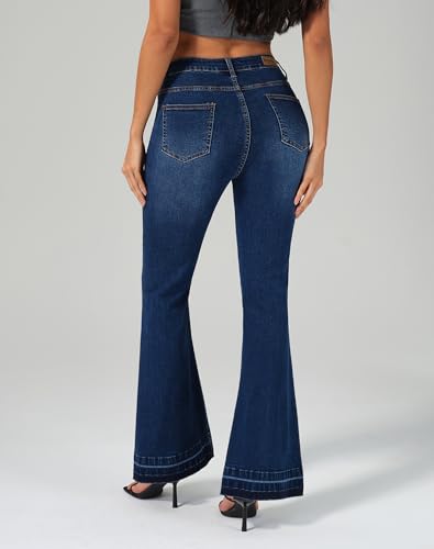 roswear Bell Bottom Jeans for Women High Waist Stretchy Flare Jeans Denim Trousers Pants3
