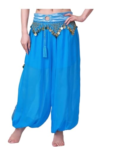 Pantalon danse du ventre en mousseline fluide pour cours et spectacles