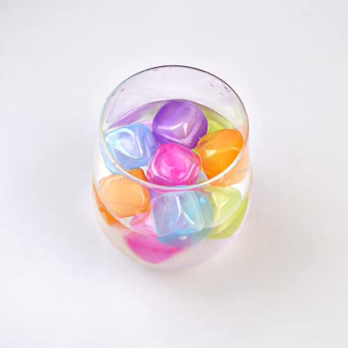 Reusable Ice Cube, 60 Pack Plastic Ice Cubes For Drinks Bpa Free, Colorful Refreezable Square Ice Cubes For Water Bottles, Whiskey, Vodka, Coffee, Cocktails, Beer Or Wine, Non-Diluting (Multicolor) #TOP4