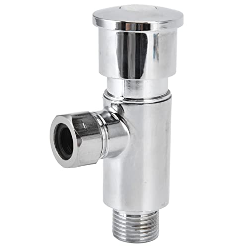 Válvula de Descarga para Urinario, Aleación de Zinc Válvula de Descarga para Orina con Retardo de Tiempo Manual Válvula de Botón Pulsador para Tanque de Agua Accesorios Expuestos para Urinario Válvula