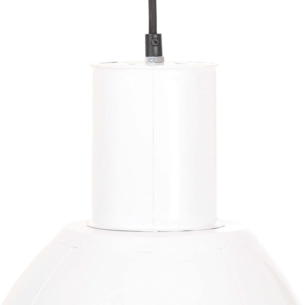 vidaXL Lampa wisząca, 25 W, biała, okrągła, 28,5 cm, E27