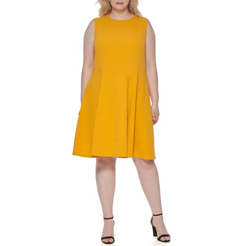 Image of Tommy Hilfiger Womens Solid Fit and Flare