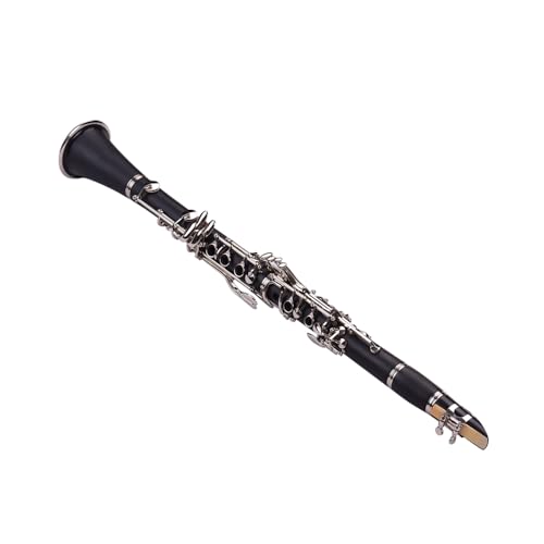 summina Clarinet ABS 17 Keys BB Flat Soprano Binocular Clarinet with Cleaning Cloth Gloves 10 Sheets for Screwdriver Reed Case Woodwind Instrument - Image 3