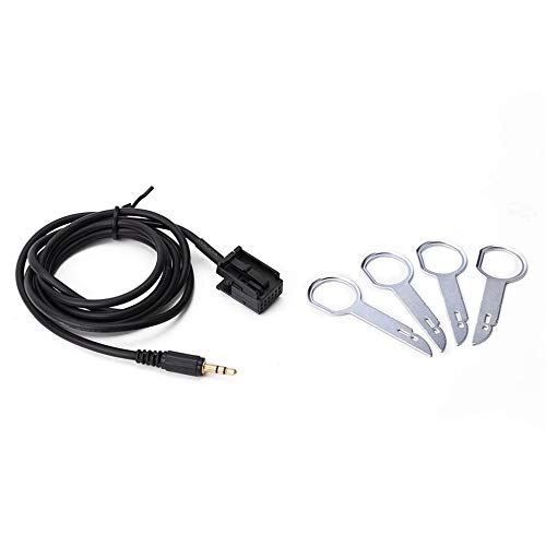 Emily 6000CD AUX Input Lead Adapter Cable 3.5mm For Ford With Four Removal Keys black