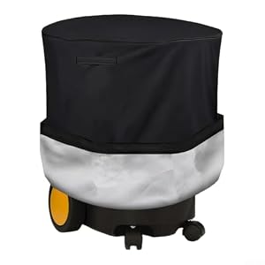 Linnkyfloa Robuster wasserdichter Holzhacker für Laubmulcher, 4-lagig, wetterfest, UV-beständig, mit elastischem Saum, 85 x 110 cm, schwarzer Staubschutz (210D)