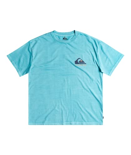 Quiksilver Heritage Omni Logo t-shirt en coton de qualité supérieure bleu Delphinium