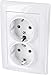 Produktbild UP Doppel-Steckdose - All-in-One - Serie G1 reinweiß