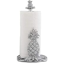 Arthur Court Pineapple Countertop Decorative Paper Towel Holder Aluminum Metal 14.5 inch Standing Tall