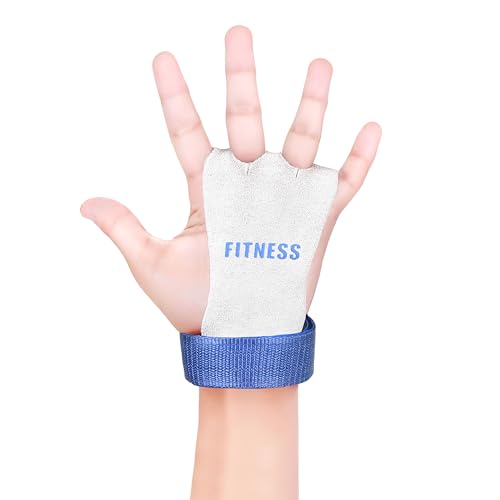 ULTRA FITNESS Children's Hand Pads for Children, Gymnastics, a Pair of Leather Gloves for Chin-ups, Crossfit, Boxing, Gym, Strength Training, Blue Color, Medium
