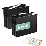 Carpeta colgante extendida de plástico, caja de almacenamiento colgante diseñada específicamente para archivos grandes (negro)