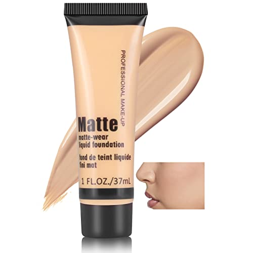 Boobeen Full Coverage Foundation - Concealer Liquid Foundation Matte Creamy Foundation Smoothing Lightweight Flawless Makeup Base