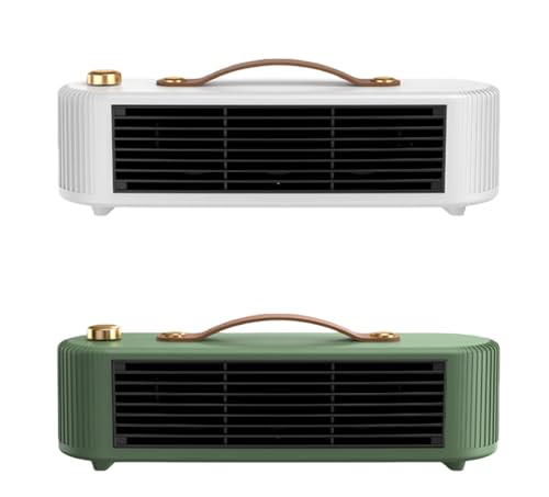 【XXA】扇風機 ファンヒーター 小型 暖?机 速暖 省エネ 暖房器具 2段階風量調節 ヒーター 転倒OFF 過熱保護 800W 静音 大風量 防寒対策 リビング/寝室/書斎/キッチン/脱衣所/洗面所/トイレ/オフィス用 (グリーン,110V)