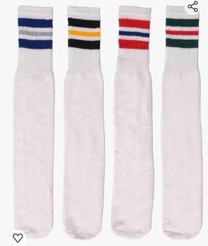 C&A COLLECTION Classic white strip Tube sports socks 13x15 (4 pairs)2