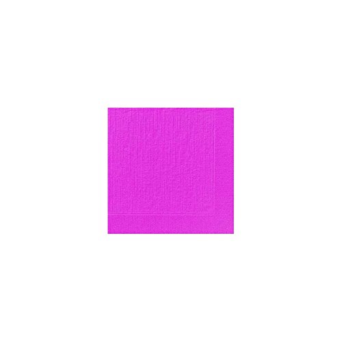 Duni Dinner-Servietten 4lagig Tissue geprägt Uni fuchsia, 40 x 40 cm, 50 Stück
