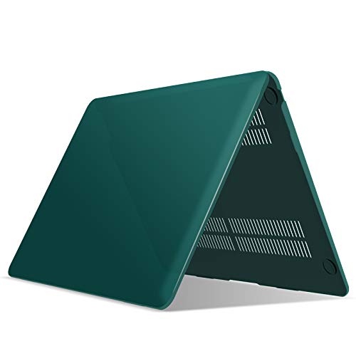 IBENZER MacBook Air 13 Inch Case 2020 2019 2018 New Version A1932, A2179, Hard Shell Case with Keyboard Cover for Apple Mac Air 13 Retina with Touch ID, Quezhal Green, MMA-T13QUGN+1
