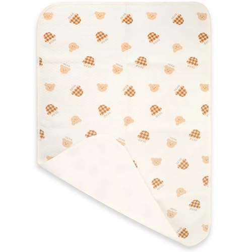 Image of Waterproof Crib Pad, Washable Baby Cotton Changing Pads,39 inchX27 inch(1 Pack), Pee Proof Mattress Cover Toddler Bed, Toddler Mattress