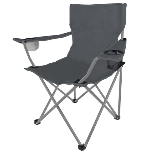 Arcanine Camping Folding Chair, Heavy Duty Support Steel Frame Collapsible Arm Chair with Cup Holder,Lightweight and Portable Steel Frame, Outdoor Backpack Chair for Adults (Pack of 1)