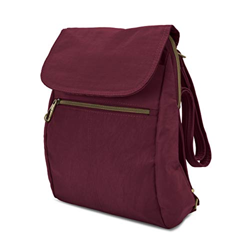 Travelon Anti-theft Signature Slim Backpack, Ruby