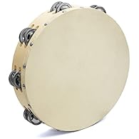 Double row wood tambourine Ideal for a huge variety of musical styles including folk and world music Resonate better than a lot of budget plastic tambourines Offer unique versatility with a bright sound 10 inch diameter