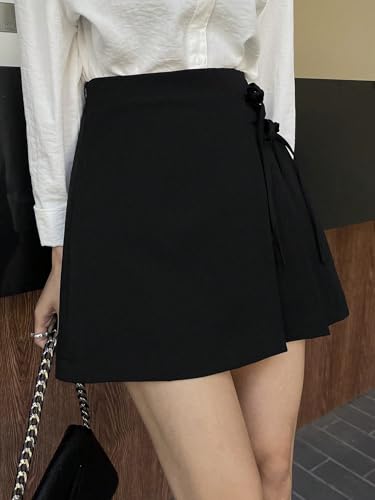 Women's Flowy Trendy Skirt Solid Color Wrap Skirt3