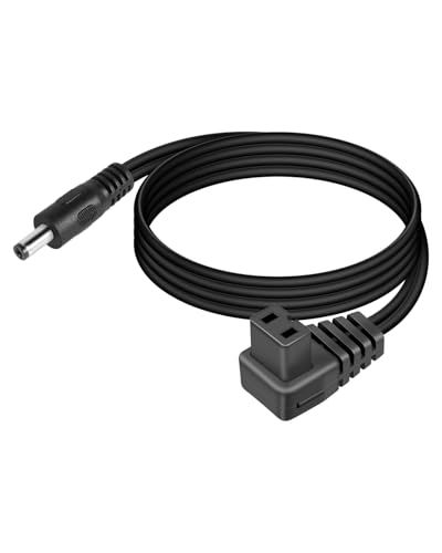 GELRHONR Cable de alimentación DC5521 a 12V para refrigerador portátil- Cable Reforzado 14AWG con Conector DC 5.5mmx2.1mm para neveras portátiles, enfriadores por compresor y más (1.5M/4.9ft)