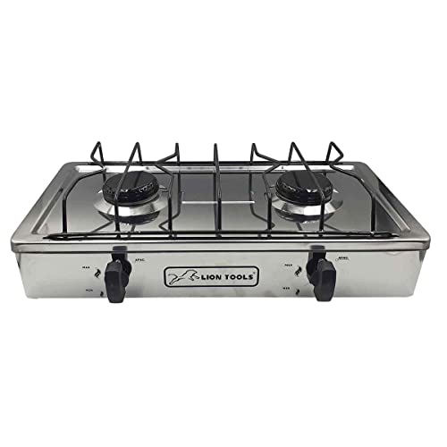 Listado de Parrilla de Gas 2 Quemadores Walmart - los más vendidos. 49 Parrilla Estufa De Acero Inoxidable Lion Tools 0429 Con 2 Quemadores Gas Lp Para Sobreponer