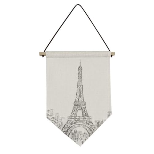 Tour Eiffel drapeau carré pour habiller un mur vide avec élégance