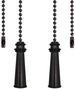 2pcs Ceiling Fan Pull Chain, Decorative Fan Pull Chain Pendant Extension, 12 Inches Lighting & Fan Beaded Ball Fan Pull Chain Extender Ornament with Connector
