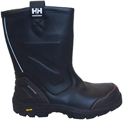 Helly Hansen Men's Bergen Slip Resistant Waterproof Wellington Work Boots - Composite Toe - Black