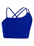 Raenseen Mädchen Sport BH Nahtloser Sport BH Bralette Push Up Bustier Ballett Tank Top Jazz Hip Hop Modern Dance Königsblau 158-164
