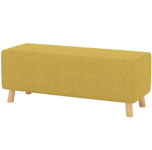 Repose-pieds en toile de jute jaune pour soulager les jambes et s'asseoir