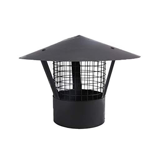 Capot de cheminée en acier inoxydable 304 noir de protection