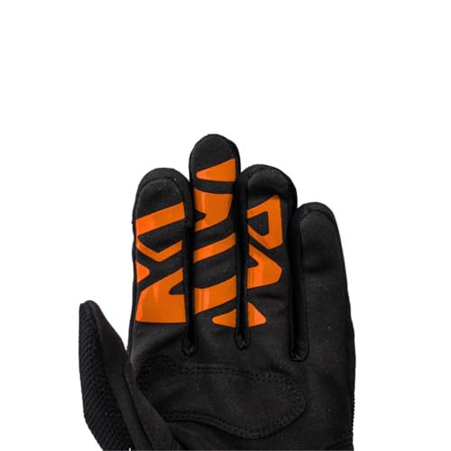 Image of Raida Avantur 2.0 Motorcycle Gloves | Vegan Friendly | Enhanced Knuckle Protection | Touchscreen Compatible | Lightweight & Comfortable | Ideal for Daily Commute & Weekend Rides (Orange, M)