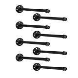 IAE Floating Pipe Shelves Bracket ,Wall Mounted Pipe Shelf for 6-16 in Depth Wood,Heavy-Duty 3/4' Iron , Pipe Shelving Brackets for Living Rooms, Kitchens, Bathrooms, and Home Offices,16 Inch 8 Pack