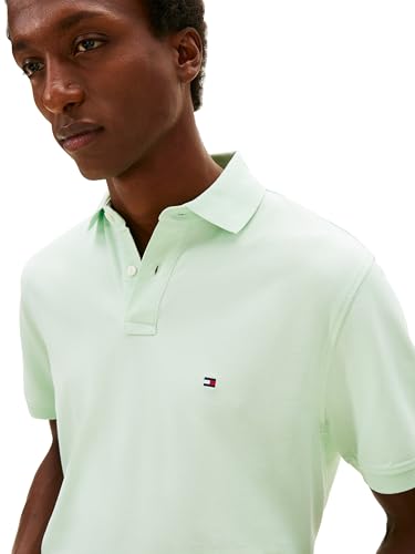Image of Tommy Hilfiger Men's Short Sleeve Polo Shirts in Classic Fit with Stretch and Organic Pique Cotton
