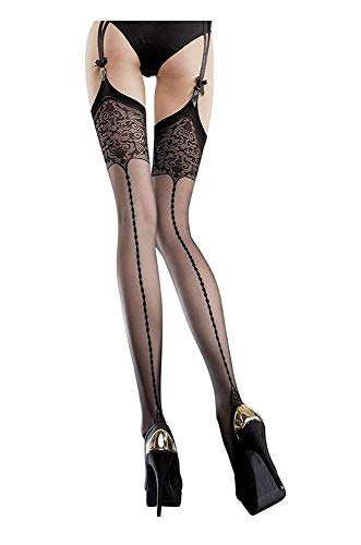 Fiore Edvige - Bas nylon voile noir 20d pour Porte-Jarretelles Femme (3)