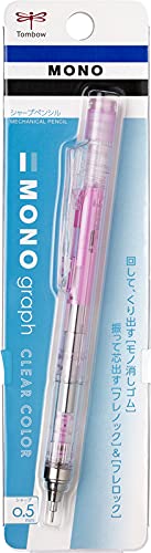 TombowMechanical Pencil, Monograph Clear Color 0.5mm, Clear Pink (DPA-138E)