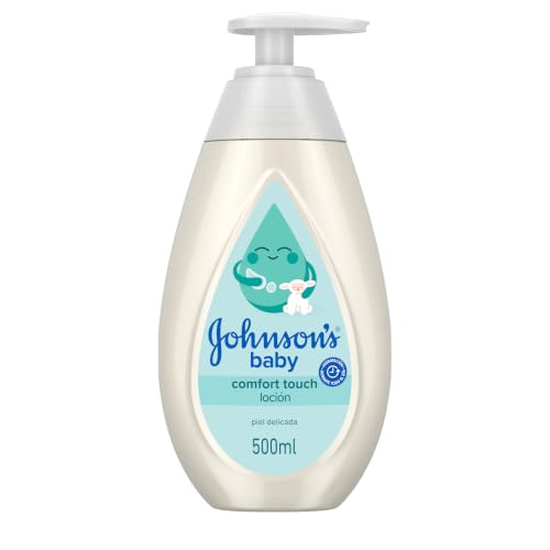 Johnson's Baby Comfort Touch Face & Body Lotion, crema hidratante corporal y facial con aroma de coco, crema bebé para recién nacido, hidratación duradera, dermatológicamente probada, 1 x 500ml